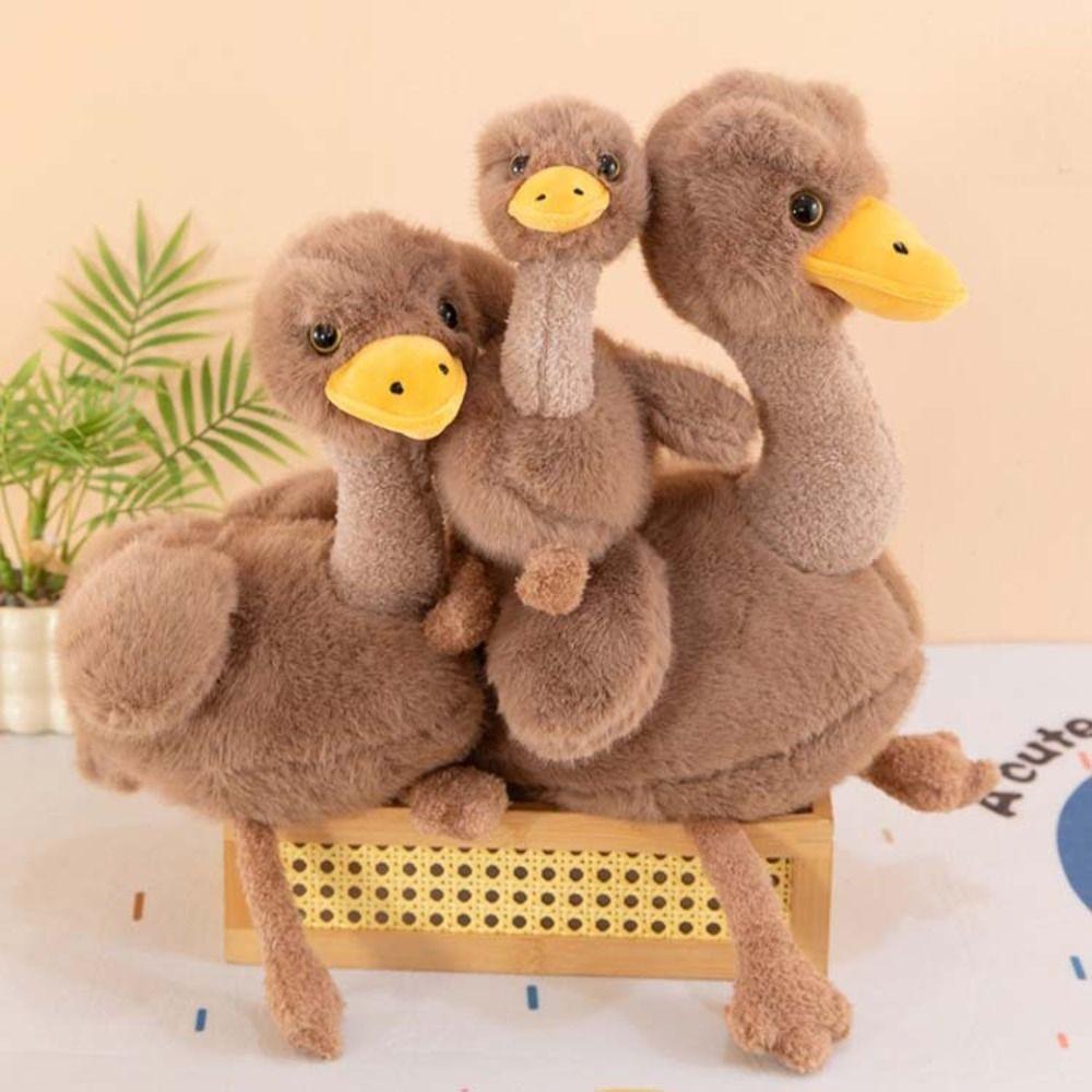Big Eyes Ostrich Plush Toy Creative Design Wild Animal Doll Ostrich Plush Doll Backpack Hanging