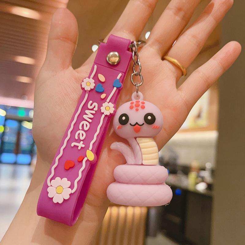 Мультяшный силиконовый кулон на удачу год змеи креативная сумка подвесное украшение аксессуары личность