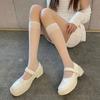 Calf Socks White Stockings Half Spring and Summer Thin Transparent Medium Tube Black Silk Jk Japanese Versatile Meat Color Invisible