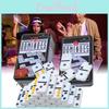 Vibrant Dominoes Game Set In Iron Box For Interactive Fun And Skill Development