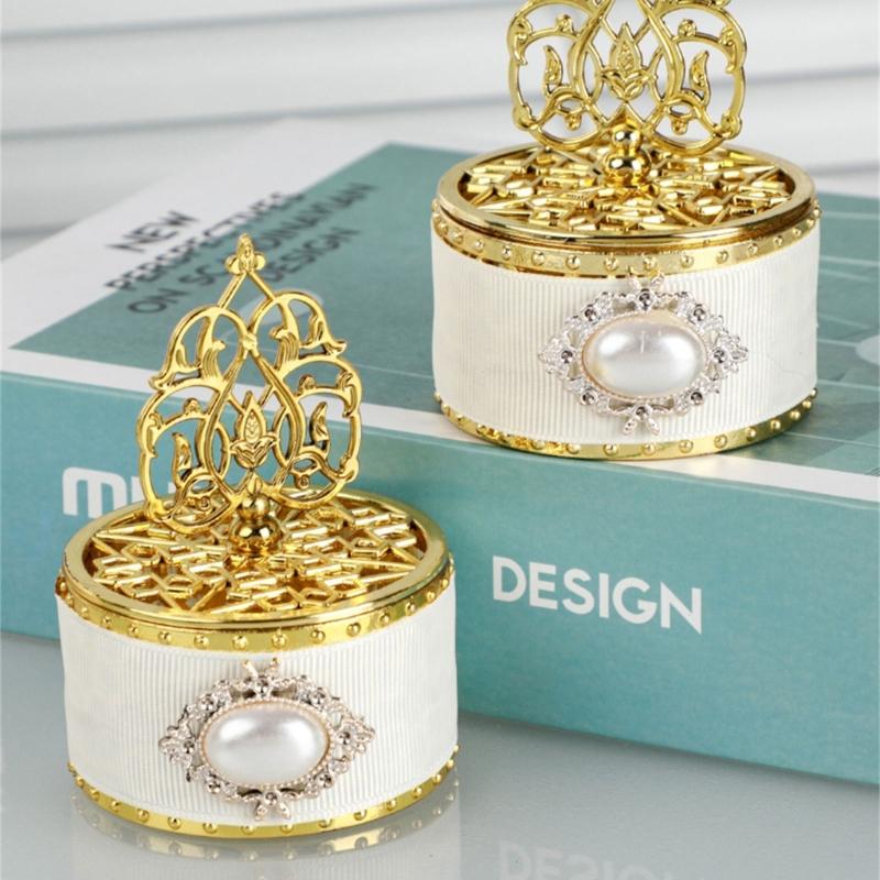 Elegant Gold Candy Box with Pagoda Beads Party Favor Chocolate Boxes for Baby Shower and Wedding Favors