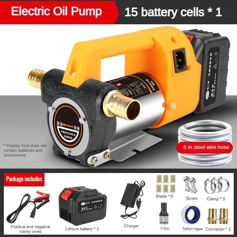 24V Lithium Battery Electric Oil Pump Rechargeable Self-priming Pump Household Diesel Pump Refueling Machine