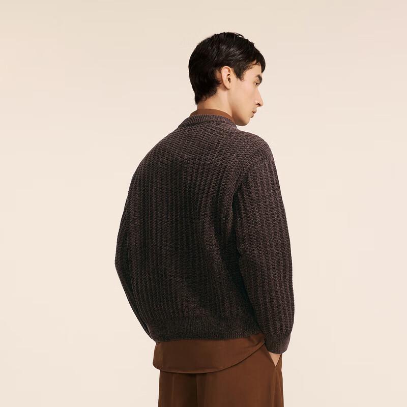CROQUIS Мужской осенний свитер свободного кроя с круглым вырезом 2024