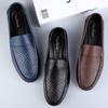 Мужские мокасины с открытыми носками, дышащие слипоны, офисная обувь, мужская деловая обувь ручной работы, повседневная мужская обувь из натуральной кожи