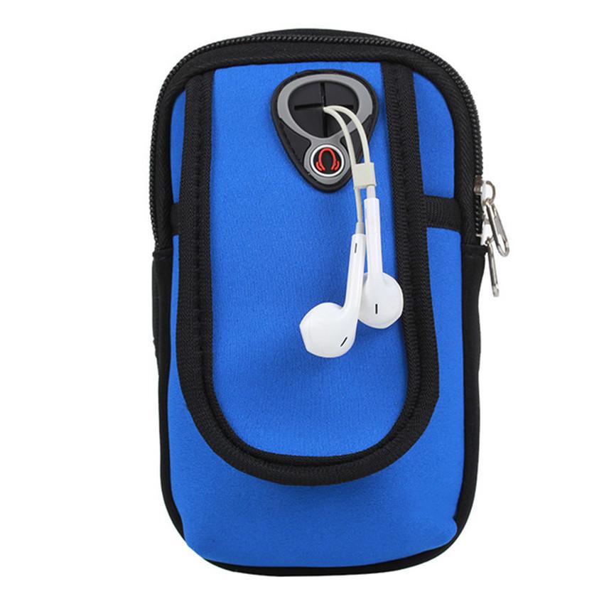 Universal Sport Running Arm Band Case Holder Zipper Bag For Smartphone Phone Android Mobile Phone Armbands 6