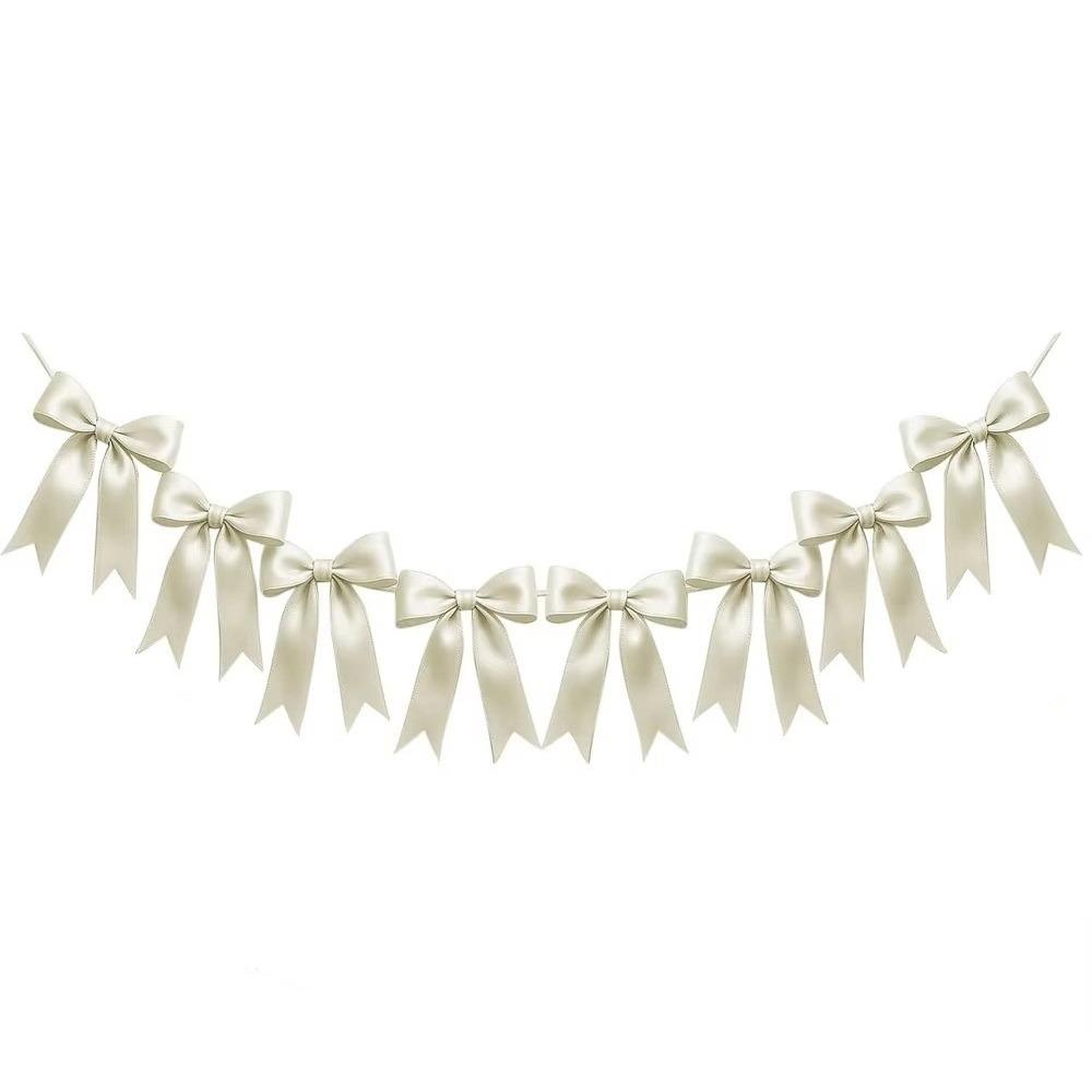 Bowknot Bowknot Garland Satin Ribbon Garland New Bow Garland Banner Wedding Decor