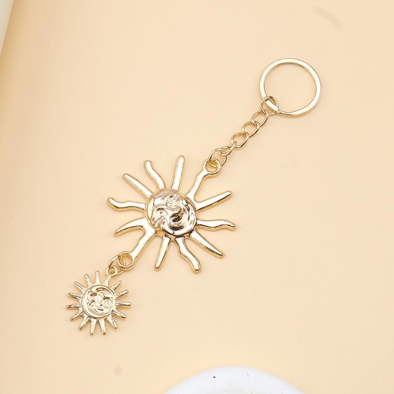 Модный брелок Солнце/Луна Уникальный подвес для сумки Модная сумка Украшение для сумки Металлический материал Брелок Подвеска Подарок для любителя моды