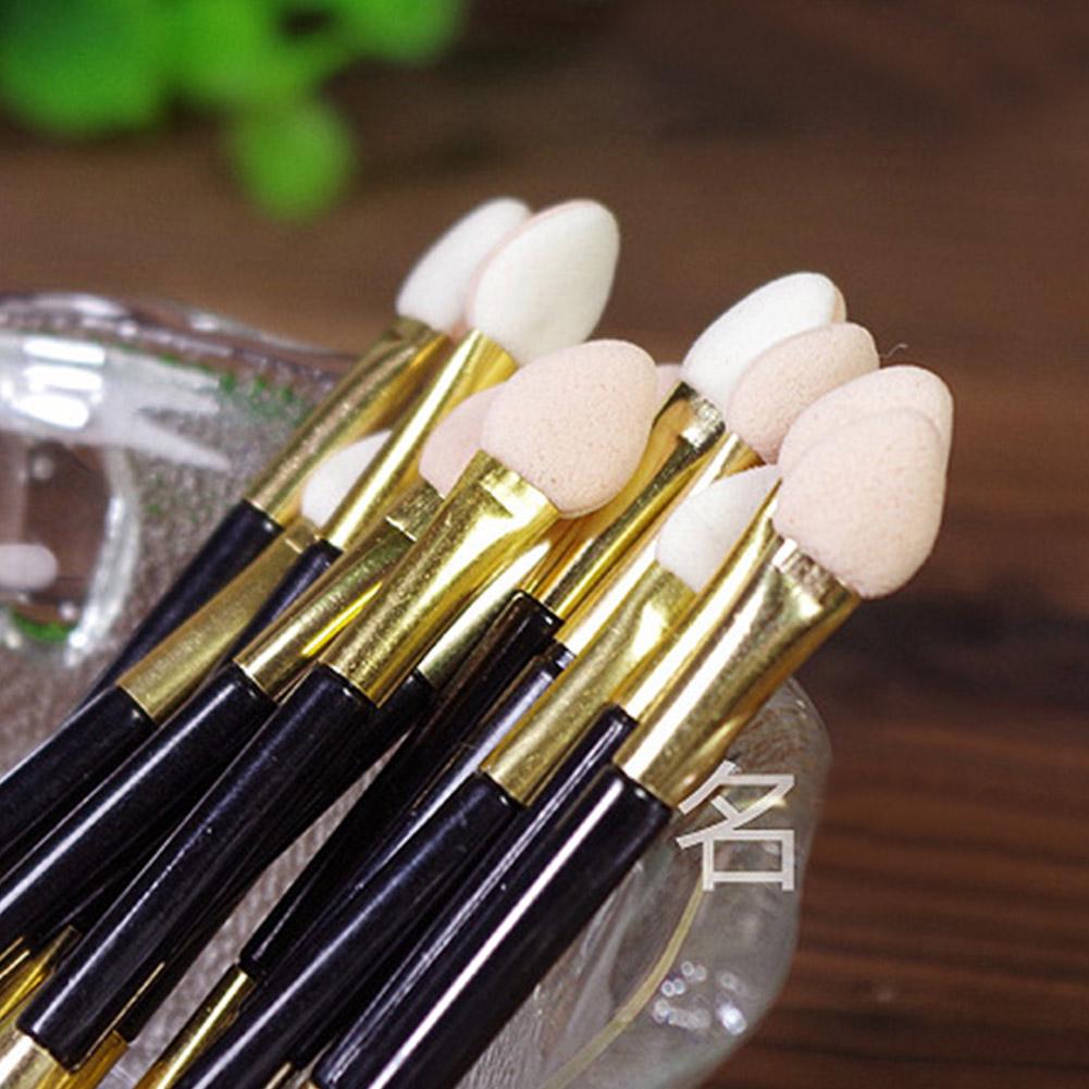 10 шт двусторонние одноразовые аппликаторы для теней для век, кисточка для макияжа