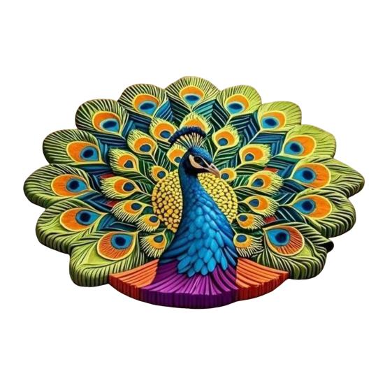 Коврик для пола «Павлин» 3D Реалистичный узор Коврик для ванной Быстросохнущий коврик для пола с противоскользящей основой для кухни, спальни, прихожей