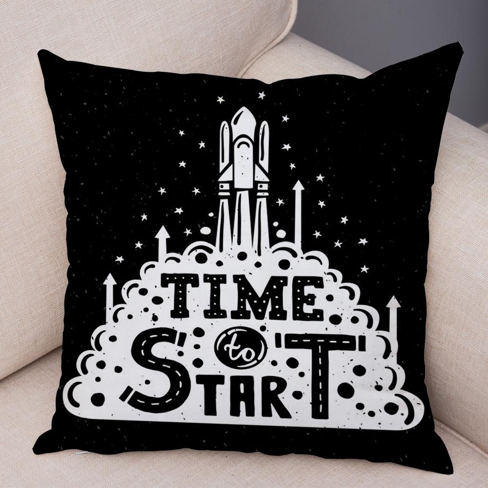 Motivational Quote Cushion Cover Inspirational Lettering Design Decorative Pillow Case Living Room Bedroom Sofa Home Decor