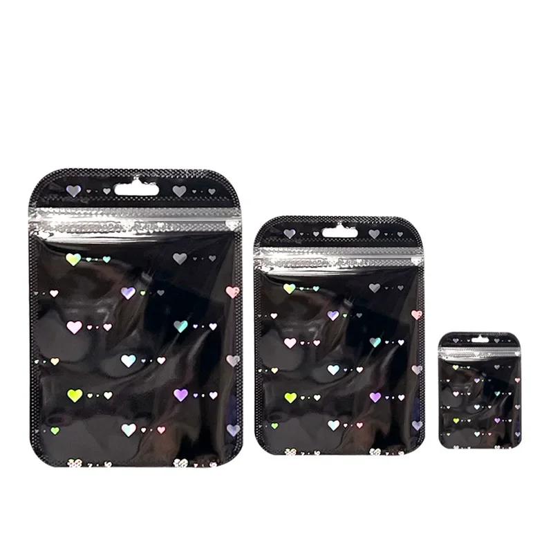 50 шт. Голографические пакеты Майларовые пакеты Пакеты с застежкой-молнией Фольгированный пакет Пакет для подарка на вечеринку для хранения кофе для ювелирных изделий Упаковка для малого бизнеса