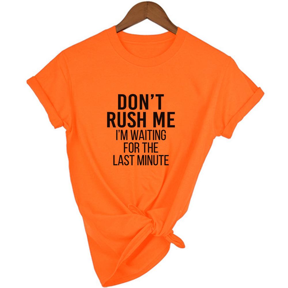Don T Me Letter Print Women Yellow T Shirt Summer Short Sleeve O Neck Streetwear