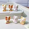 Cartoon Cute Dashboard Accessories Mini Cat Resin Garden Miniature Rear View Mirror Decor Kid Gifts