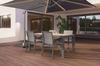 Krzesło ogrodowe leon  57x55x90 zumm szare aluminium teak homms