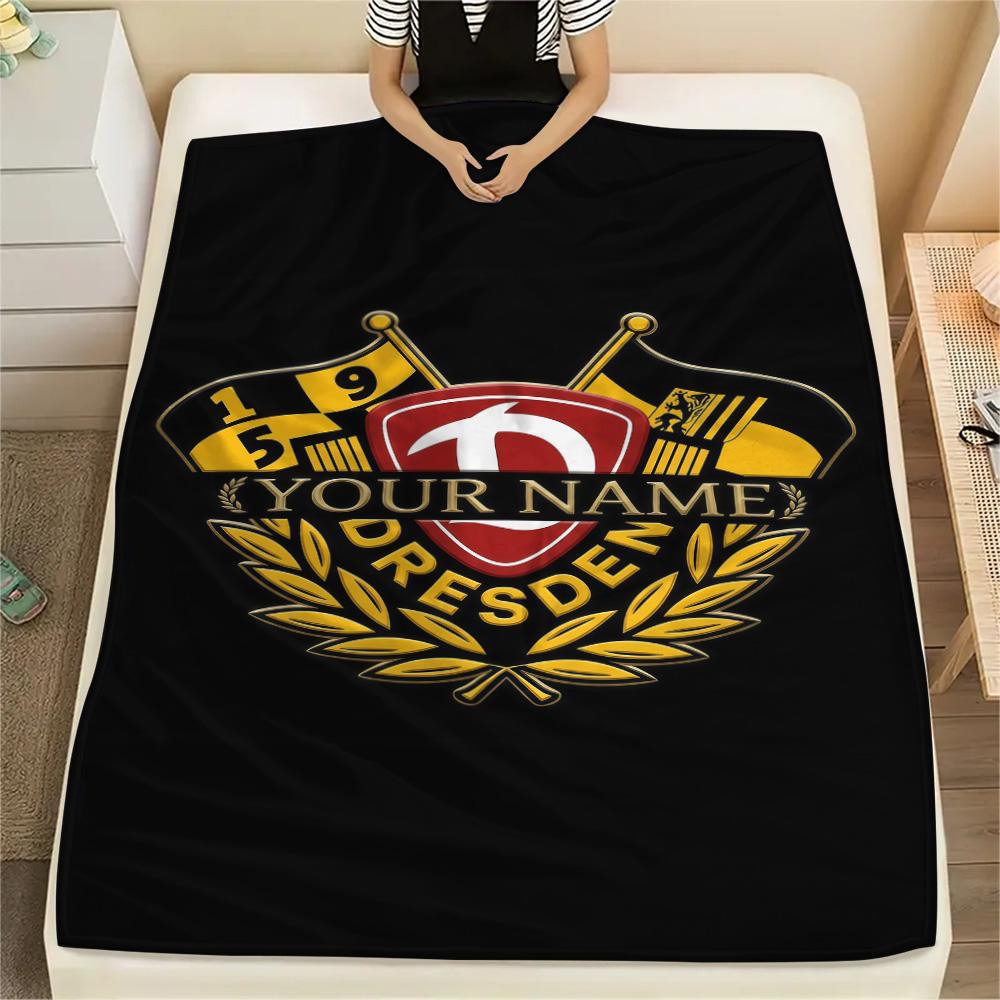 1PC Custom Name SG Dynamo Dresden Patterned Flannel Blanket Suitable For All Seasons for Home Decor Warmth and Comfort Gifts Holiday Present -HE199