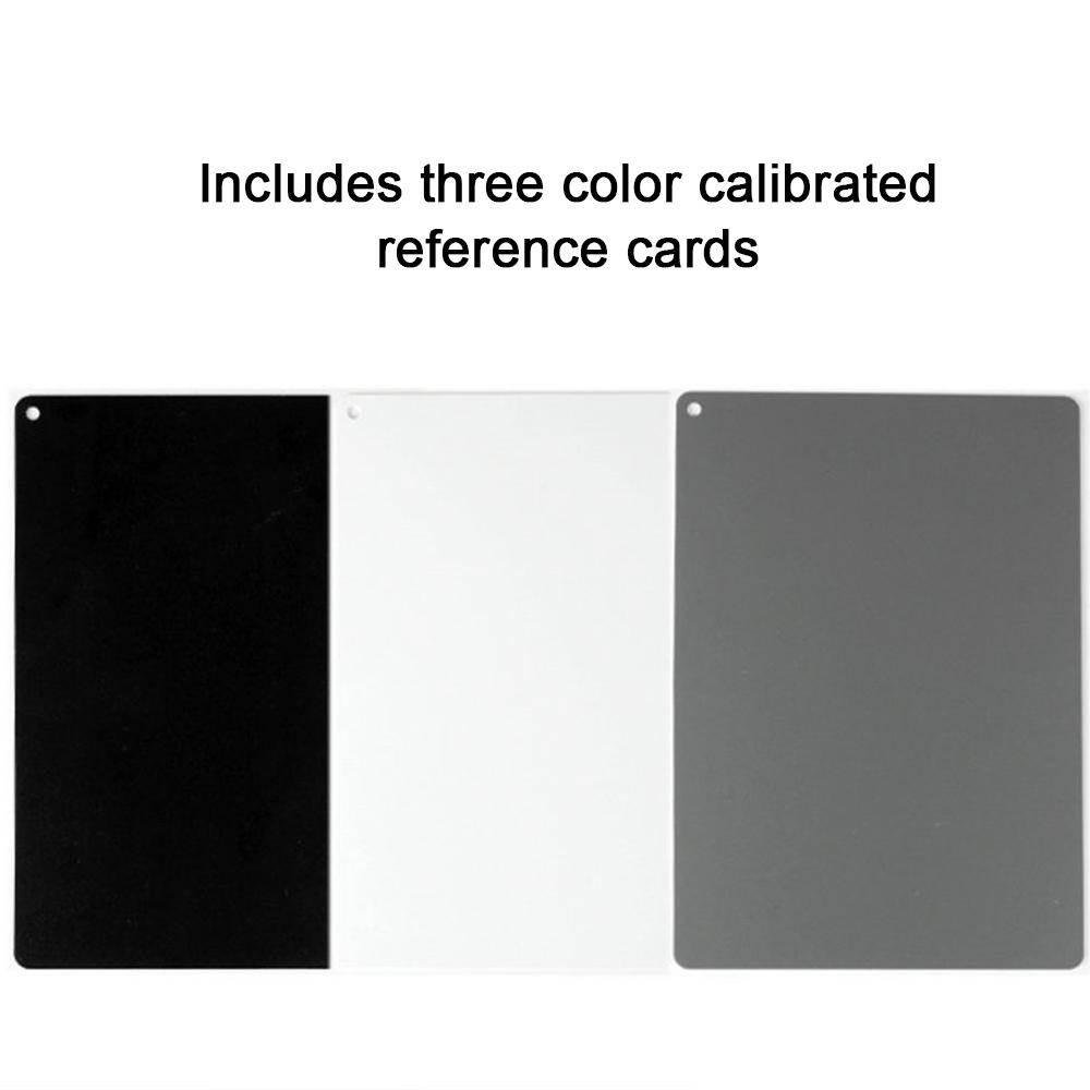 White Black 18% Gray Color Balance Cards Digital Grey Card with Neck-Strap DSLR Camera White