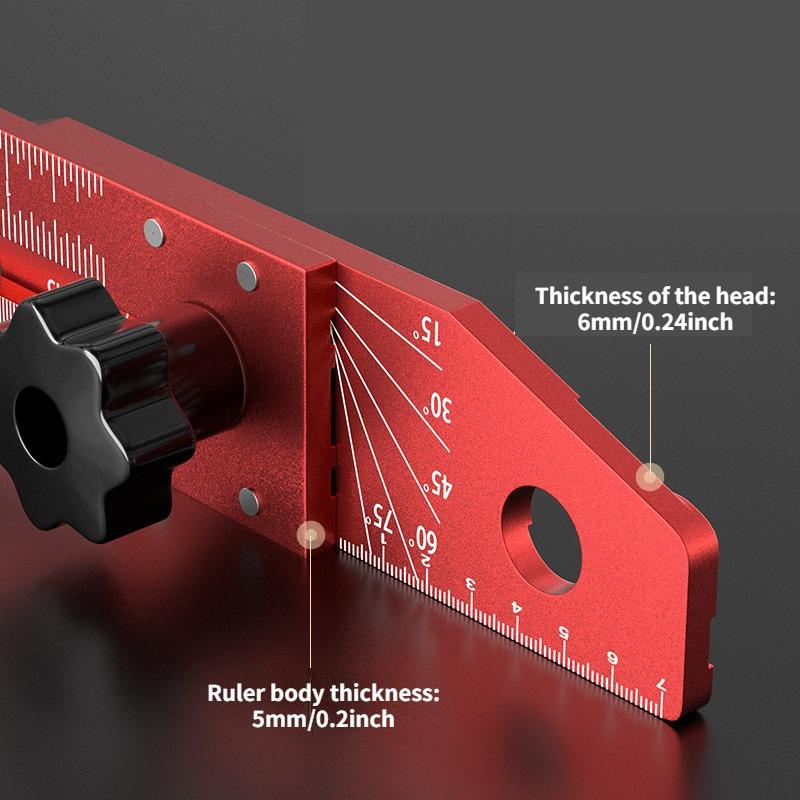 Экспортный тип Линейный Т-образный угольник Алюминиевый сплав Многофункциональный Деревообрабатывающий Комбинированный Может Перемещать Угловой Квадрат Угловой Т-образный угольник