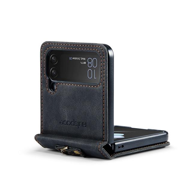 Матовый кожаный ремешок с защитой от отпечатков пальцев для Samsung Galaxy Z Flip4 Flip 4 5g, противоскользящий чехол для аксессуаров для телефонов