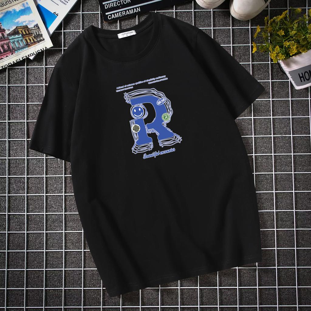 4XL-12XL Мужская хлопковая повседневная футболка с круглым вырезом больших размеров, очень большая футболка с коротким рукавом и круглым вырезом, студенческая футболка