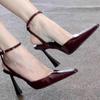 High Heels Women Sandals Sexy Pointed Toe Buckle Slippers Summer Shoes New Wedding Party Pumps Women Shoes Sandals Zapatos Mujer