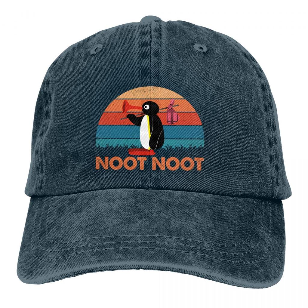Retro Vintage Animal Cute Baseball Caps Peaked Cap Noot Pingu Pinga Penguin TV Sun Shade Hats for Unisex