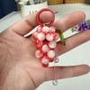 Zinc Zinc Alloy Grape Keychain Pendant Glazed Bag Charm Ancient Style Fruit Keyring  Women