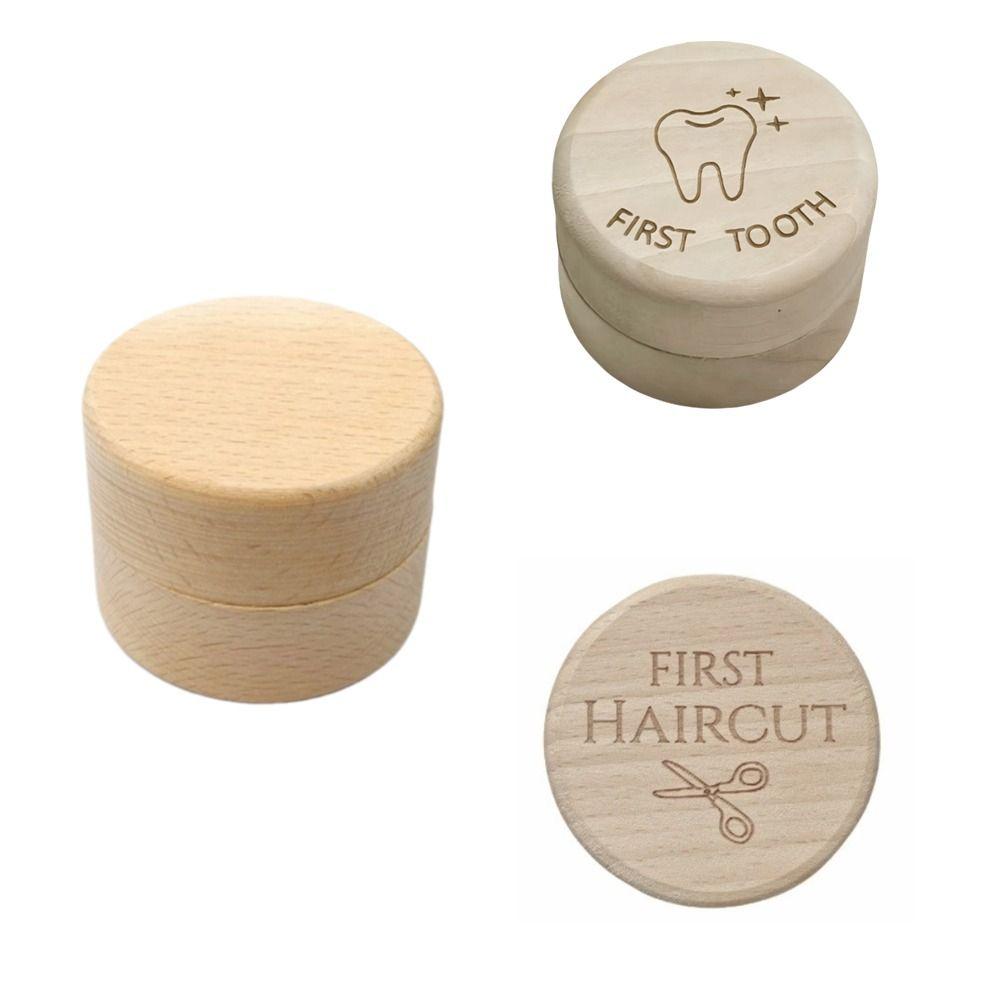 5cm Wood Storage Box Necklace Organize Baby Fetal Hair Box Creative Primary Teeth Storage  Home