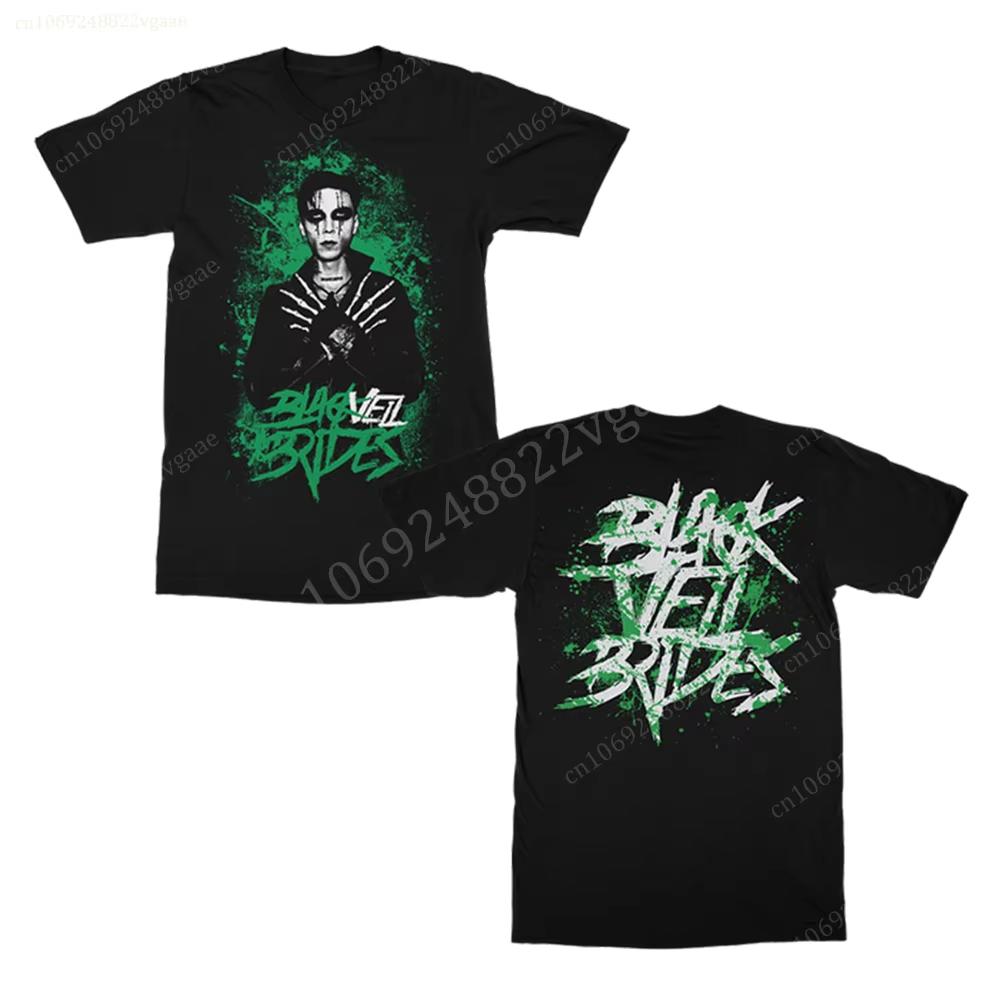 Летняя черная футболка Veil Brides для мужчин, хлопковая женская винтажная футболка с коротким рукавом для детей, большие топы