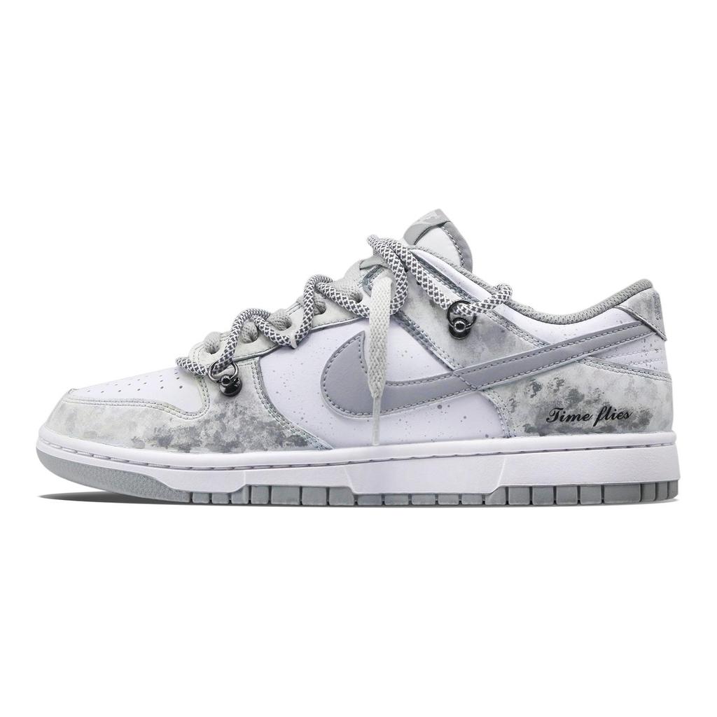 Nike Dunk Год Лошади Ограниченная серия, White Moon Shadow Низкие кеды для скейтбординга Унисекс Серый Белый HF5441-105(Команда839V)