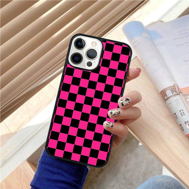 Клетка Шахматная Клетка Клетчатый Чехол для Телефона Для iPhone 17 Air 15 16 14 13 12 Pro Max 11 Pro Max Plus