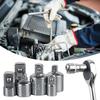 6Pcs Ratchet Wrench Socket Converters Sleeve Head Adapter 1/4inch To 3/8inch 3/8inch To 1/2inch 1/2inch To 1/4inch