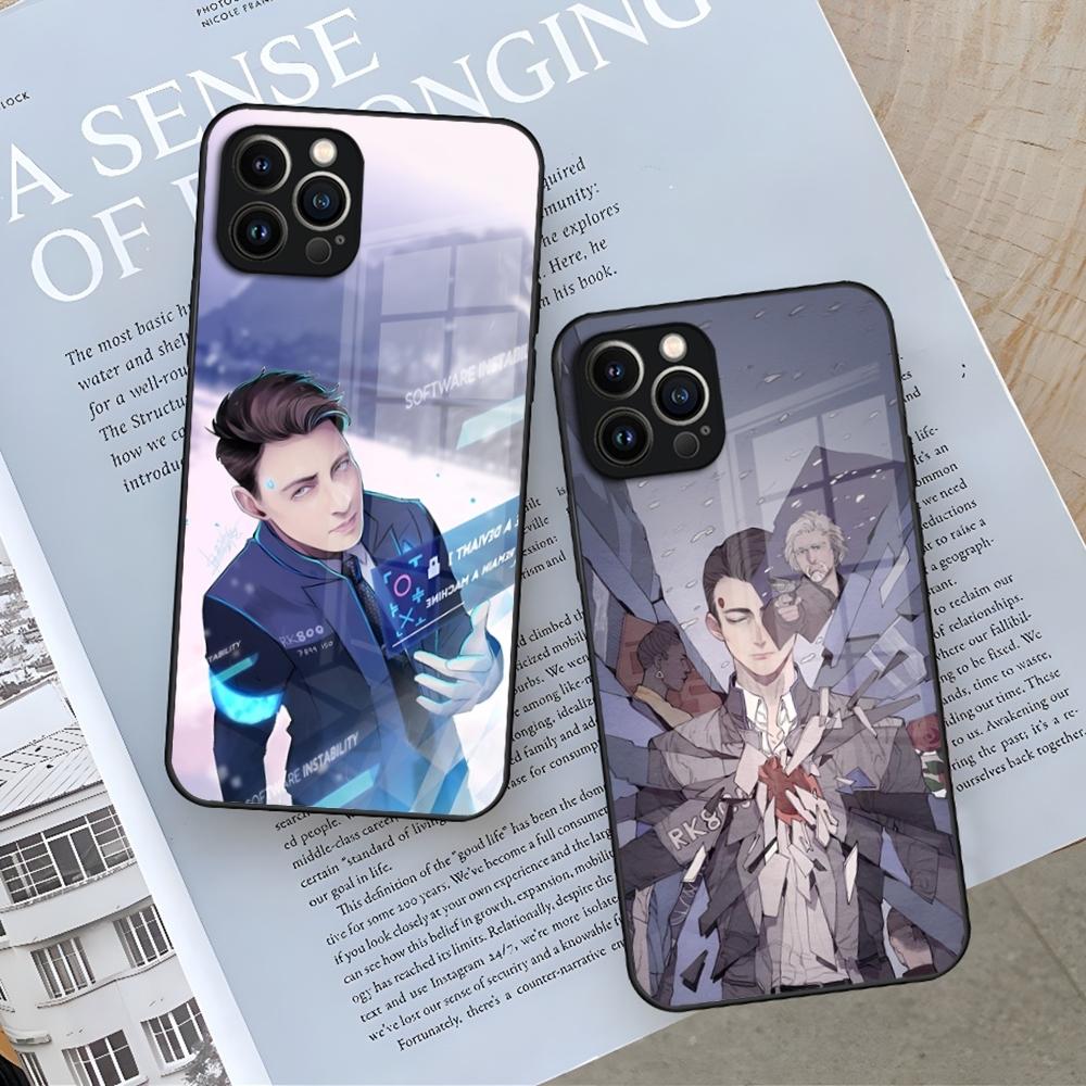 Чехол для телефона Игра Detroit Become Human для Iphone 17 16 Air 15 14 12 11 13 Pro Max Mini X Xr Xs Se Puls стеклянная крышка