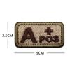 Embroidered Tactical Blood Type Velcro Badges: A, B, AB, O, +POS, -NEG - Military and Outdoor Identification.