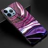 Фиолетовый мраморный чехол для телефона для Iphone 14 13 11 12 Pro Max Mini Xs Xr X 7 8 6s Plus Se 2022, задние чехлы из закаленного стекла