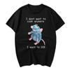 I Dont Want To Cook Anymore Tshirt I Dont Want To Die T Shirt Cute Mouse T-shirt Unisex Women Printing Harajuku Short Sleeve Tee