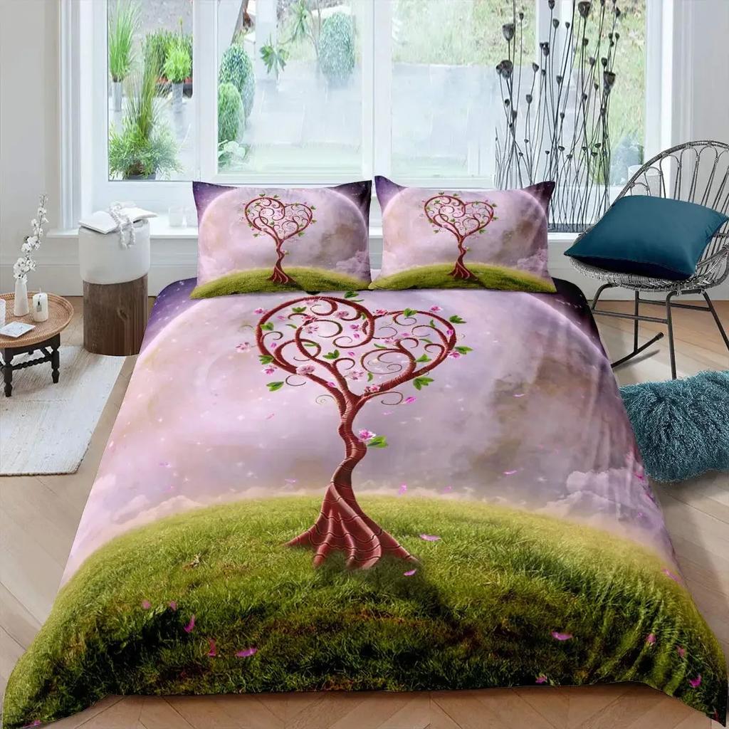 Фэнтезийный комплект пододеяльника для девочек, постельное белье с темой бабочек мечты, цветочный комплект чехла для одеяла для девочек, пододеяльник с цветами и грибами
