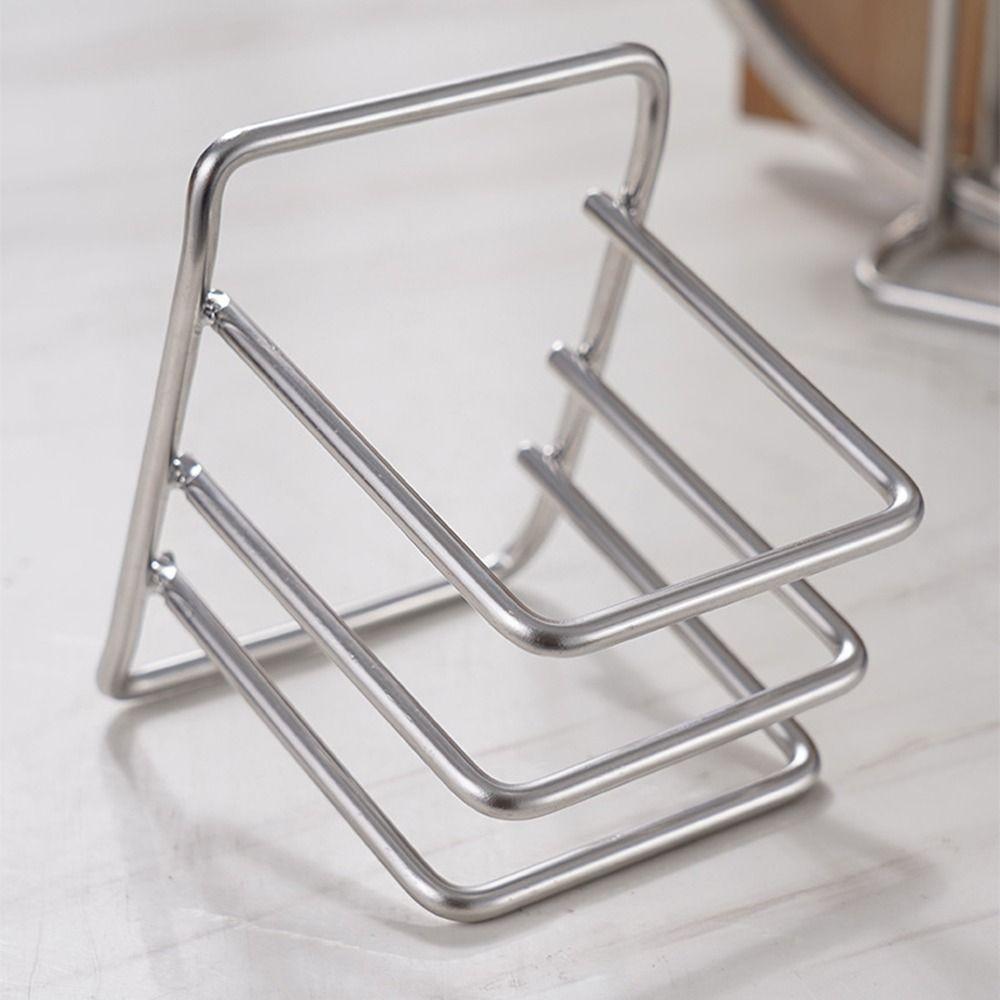 Stainless Steel Cutting Board Holder Rustproof Chopping Board Organizer Pot Lid Stand  Utensil