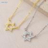 Star of David Necklaces for Women Men Fashion Hollow Hexagonal Star Pendant Chain Necklace Judaica Jewish Jewelry