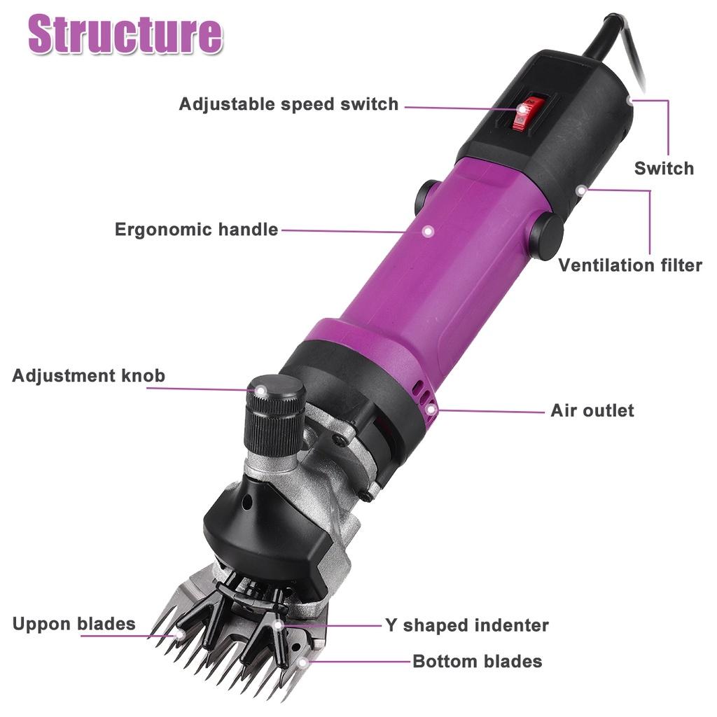 1500W 2800RPM 110V/220V 6 Gears Speed Electric Sheep Goat Shearing Machine Clipper Farm Shears Cutter Wool Scissor