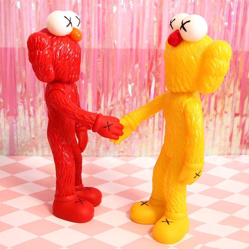 Очаровательная 12-дюймовая кукла Kaws Exhibition Sesame Street Kaws Bff из ПВХ, коллекция игрушек