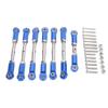 7pcs RC Tie Rod Set Aluminum Alloy Durable Convenient Metal RC Car Link Rod Set for Traxxas 1 10 RC Short Truck Blue