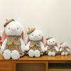 White Rabbit Small Hat Floral Skirt Animal Stuffed Plush Doll Gift Pillow