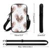 Boho Leopard Print Heart Pattern Crossbody Phone Bag, Stylish Aesthetic Love Graphic Small Shoulder Purse, Trendy Christmas Gift Accessories For Women