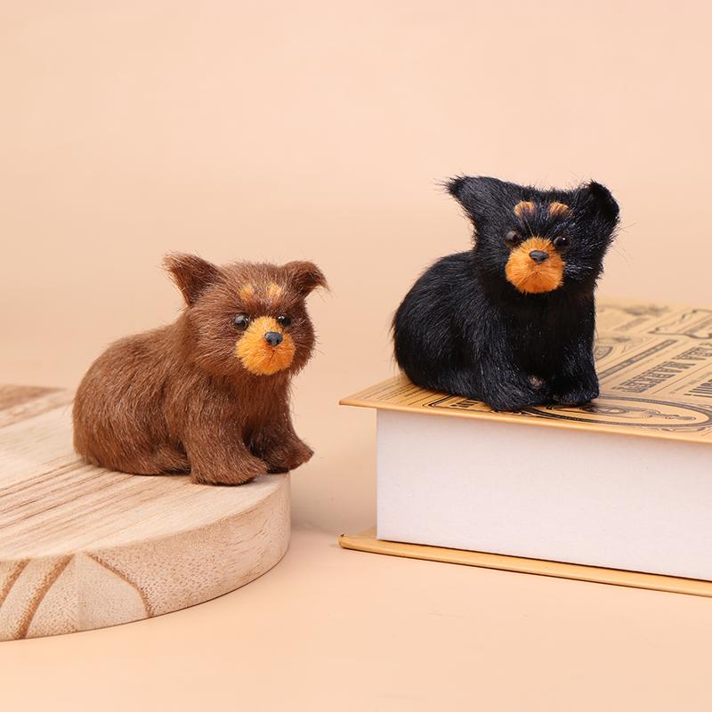 Милая имитация бурого медведя, фигурки животных, модель, миниатюрные украшения животных, рождественский подарок, декор для рождественской елки