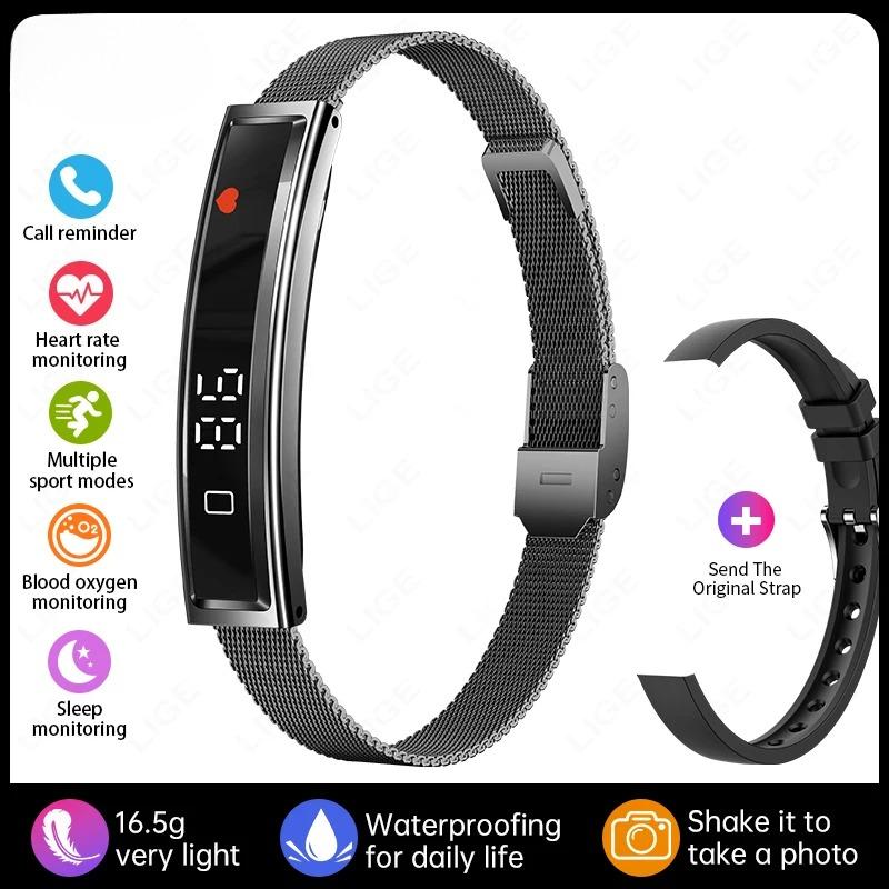 Smart Bracelet Heart Rate Blood Oxygen Health Monitor Pedometer Sports Fitness Tracker For Men Women Electronic Smartwatch