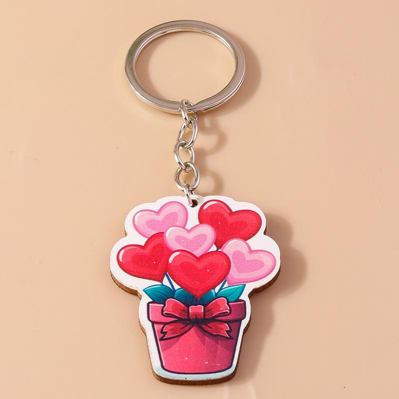 Sexy Wooden Lip Keychain Charms Key Ring Pendants for Car Key Holder Women Girls Handbag Decor Accessories DIY Jewelry Gifts