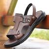 Летние Новые Мужские Пляжные Туфли Модные Повседневные Туфли Мужские Противоскользящие Сандалии Сандалии для Дома и Улицы Дышащие Туфли на Плоской Подошве