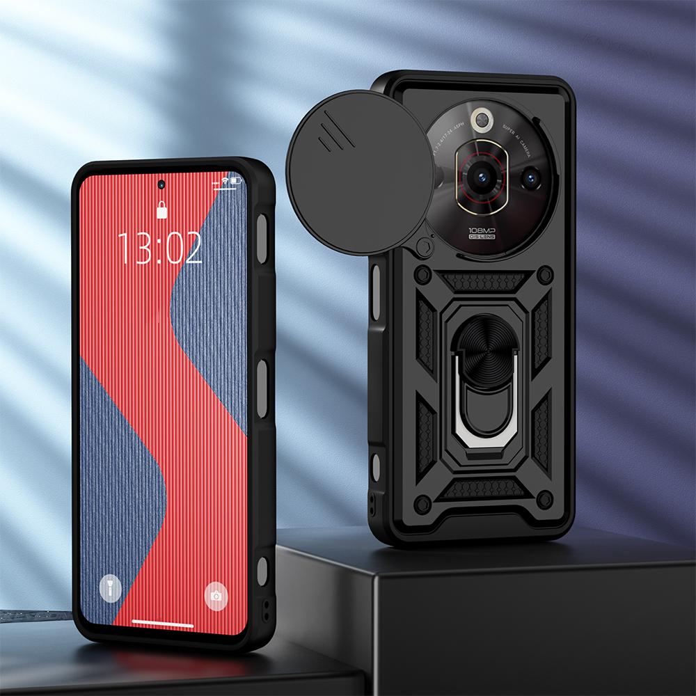 KEYSION Противоударный чехол для ZTE nubia Focus Pro 5G со сдвижной камерой, защитное кольцо для объектива, подставка, чехол для телефона для nubia Focus Pro 5G