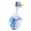 Yousheng Spring Flower Porch Goose Outfit for 23Inch Cement Goose Wildflower Floral Goose Clothes for Spring Summer Outdoor Patio Yard Lawn Decoration
