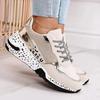 Women's Vulcanize Shoes 2025 Ladies Sneakers Platform Shoes For Women Leopard Print Lace-Up Breathable Shoes Zapatos De Mujer
